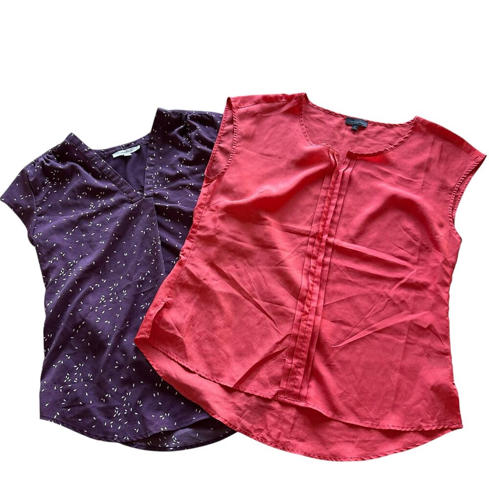 Womens Shirt Bundle Size Small Medium Pink Purple Flowy Business Casual Office